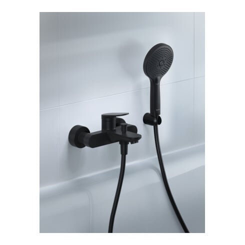 Duravit Wannen-Einhebelmischer Wave AP, Umstell. m autom. Rückstellg., sw m