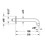 Duravit Wanneneinlauf No. 1 Ausl. 198mm, DN 15, rd Ros., ES geb.-4