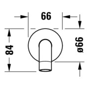 Duravit Wanneneinlauf No. 1 Ausl. 198mm, DN 15, rd Ros., sw matt-2