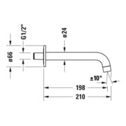 Duravit Wanneneinlauf No. 1 Ausl. 198mm, DN 15, rd Ros., sw matt-5