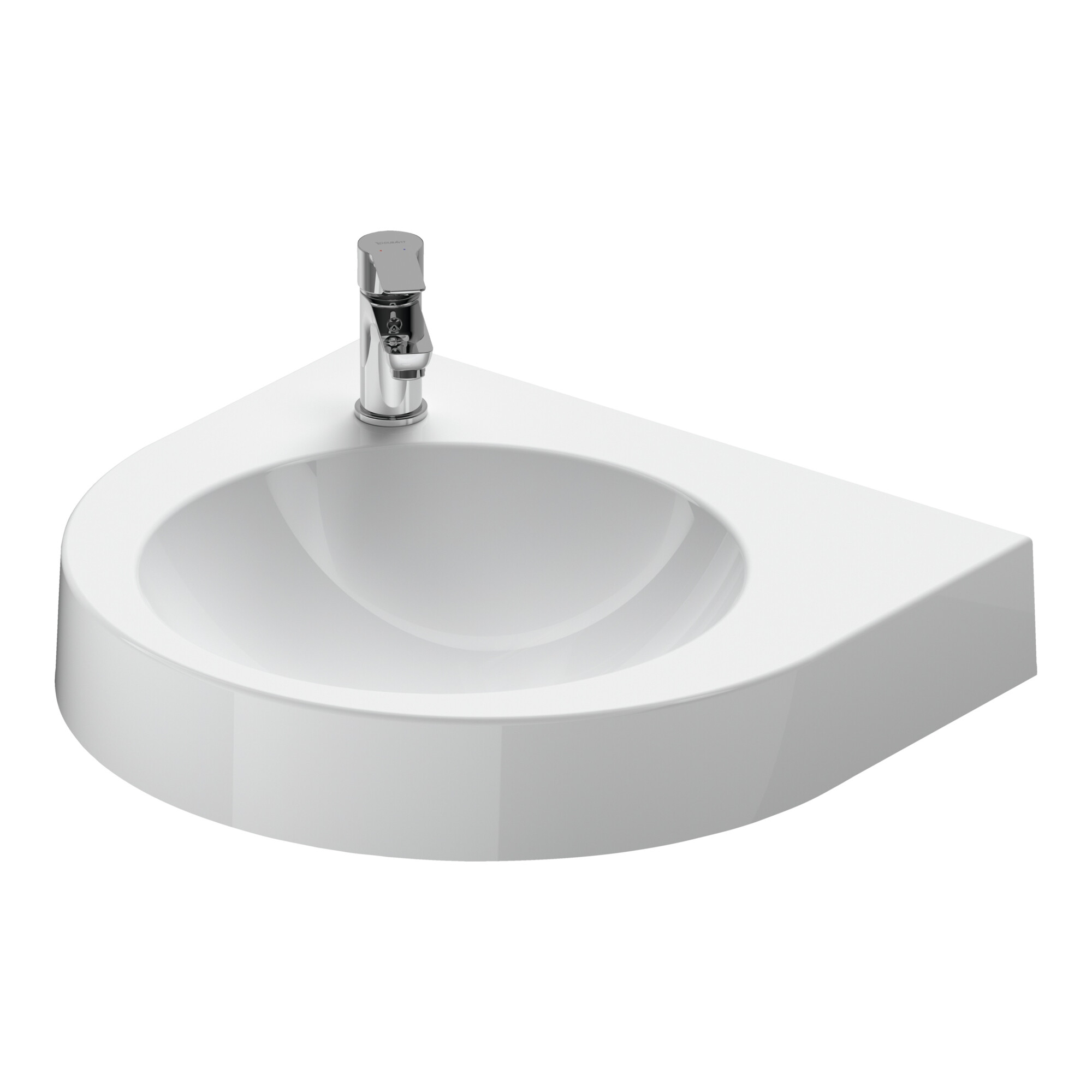 Duravit Waschtisch Architec 57,5x52cm, HL li, o ÜL, m HLB, weiß