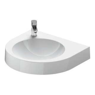 Duravit Waschtisch Architec 57,5x52cm, HL re, o ÜL, m HLB, weiß