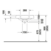 Duravit Waschtisch Architec 57,5x52cm, HL re, o ÜL, m HLB, weiß-4