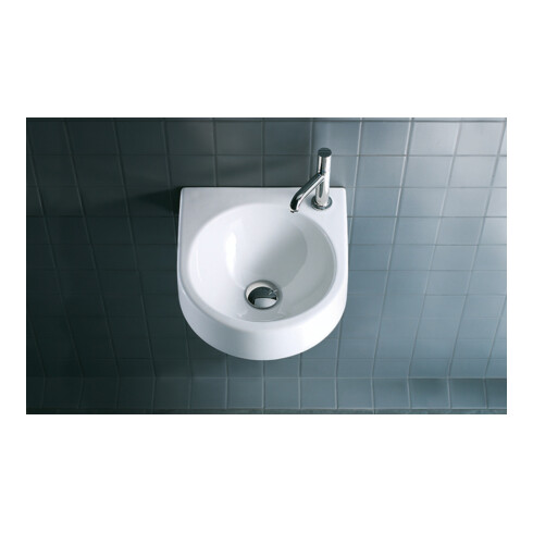 Duravit Waschtisch Architec 57,5x52cm, HL re, o ÜL, m HLB, weiß