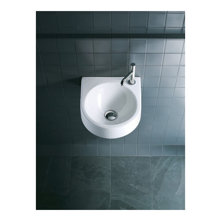 Duravit Waschtisch Architec 57,5x52cm, HL re, o ÜL, m HLB, weiß