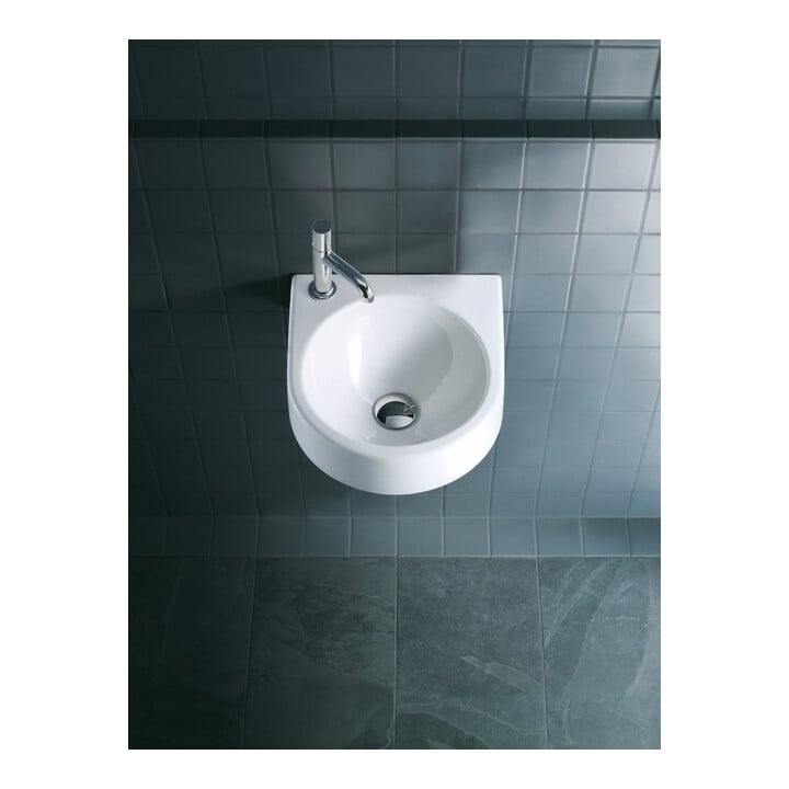 Duravit Waschtisch Architec 57,5x52cm, HL re, o ÜL, m HLB, weiß