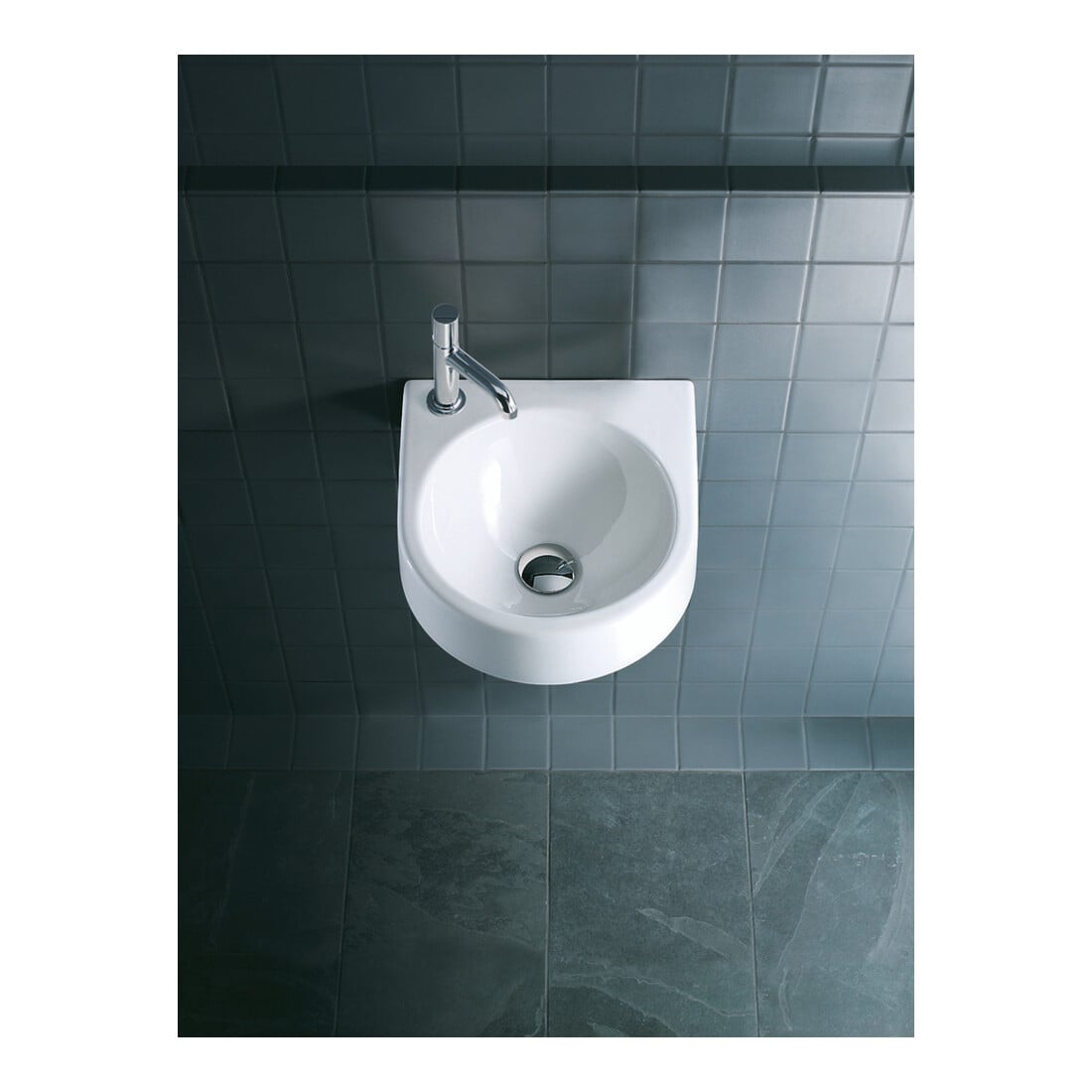 Duravit Waschtisch Architec 57,5x52cm, HL re, o ÜL, m HLB, weiß