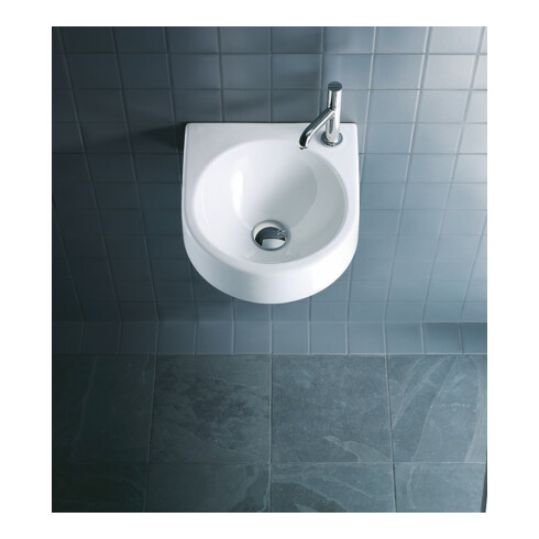Duravit Waschtisch Architec 57,5x52cm, HL re, o ÜL, m HLB, weiß