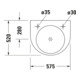 Duravit Waschtisch Architec Vital Med 57,5x52cm, HL li, o Ü, m HLB, BF, we