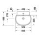 Duravit Waschtisch Balcoon 55x48cm, w sm, m Hahnl., ÜL, Hahnloch-4