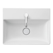 Duravit Waschtisch Compact DuraSquare 50x40 cm, sans trop-plein, avec vidage, 1 trou de robinet, blanc