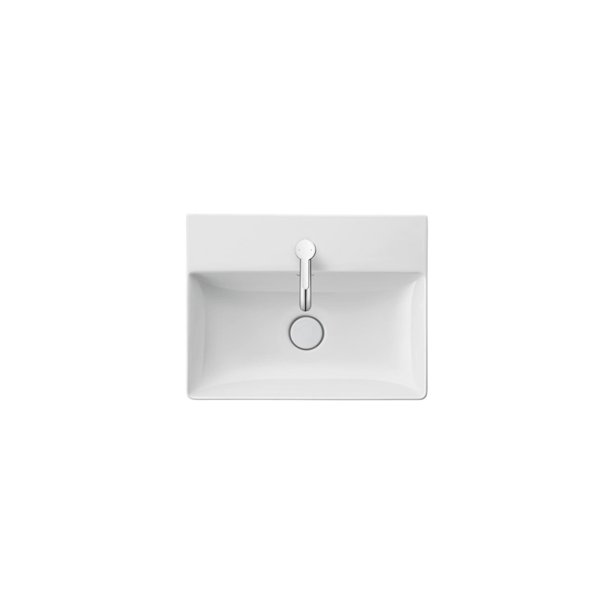 Duravit Waschtisch Compact DuraSquare 50x40cm, o. ÜL, m HLB, o. Hahnloch, weiß