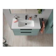 Duravit Waschtisch D-Code 100x48cm, m Hahnloch, mit Überlauf, weiß-5