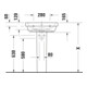 Duravit Waschtisch D-Code 55x43cm, mit Hahnloch, Überlauf, weiß