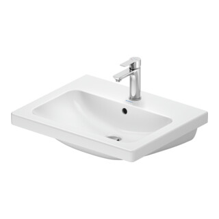 Duravit Waschtisch D-Code 60x48cm, m Hahnloch, mit Überlauf, weiß