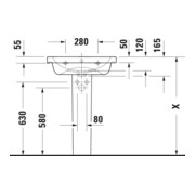 Duravit Waschtisch D-Code 60x48cm, m Hahnloch, mit Überlauf, weiß-4