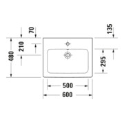 Duravit Waschtisch D-Code 60x48cm, m Hahnloch, mit Überlauf, weiß-5