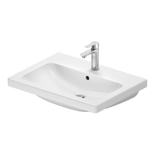 Duravit Waschtisch D-Code 65x48cm, m Hahnloch, mit Überlauf, weiß