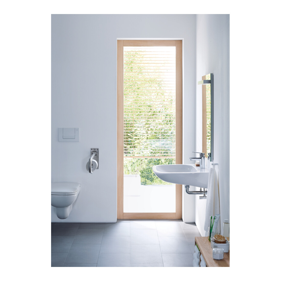Duravit Waschtisch D-Code Vital 60x55,5cm, m HL, Ü, HL, barrieref., we.