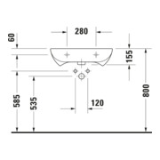 Duravit Waschtisch D-Code Vital 60x55,5cm, m HL, Ü, HL, barrieref., we.-5