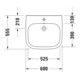 Duravit Waschtisch D-Code Vital 60x55,5cm, m HL, Ü, HL, barrieref., we.