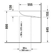 Duravit Waschtisch D-Code Vital Med 60x55,5cm, m HL u HLB, o Ü, BF, we-4