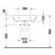 Duravit Waschtisch D-Code Vital Med 60x55,5cm, m HL u HLB, o Ü, BF, we