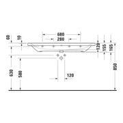 Duravit Waschtisch D-Neo 120,5x48cm, m Ü, HL, we hgl, m Hahnl.-2