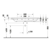 Duravit Waschtisch D-Neo 120,5x48cm, m Ü, HL, we hgl, m Hahnl.-4