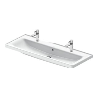 Duravit Waschtisch D-Neo 120,5x48cm, m ÜL, Hahnloch, we hgl, 2 HL