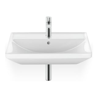 Duravit Waschtisch D-Neo 55x44cm, m Hahnl., we, ÜL, Hahnloch, we