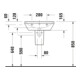 Duravit Waschtisch D-Neo 55x44cm, o. Hahnl., we, ÜL, Hahnloch, we