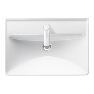 Duravit Waschtisch D-Neo 65x44cm, m Hahnl., we, ÜL, Hahnloch, we