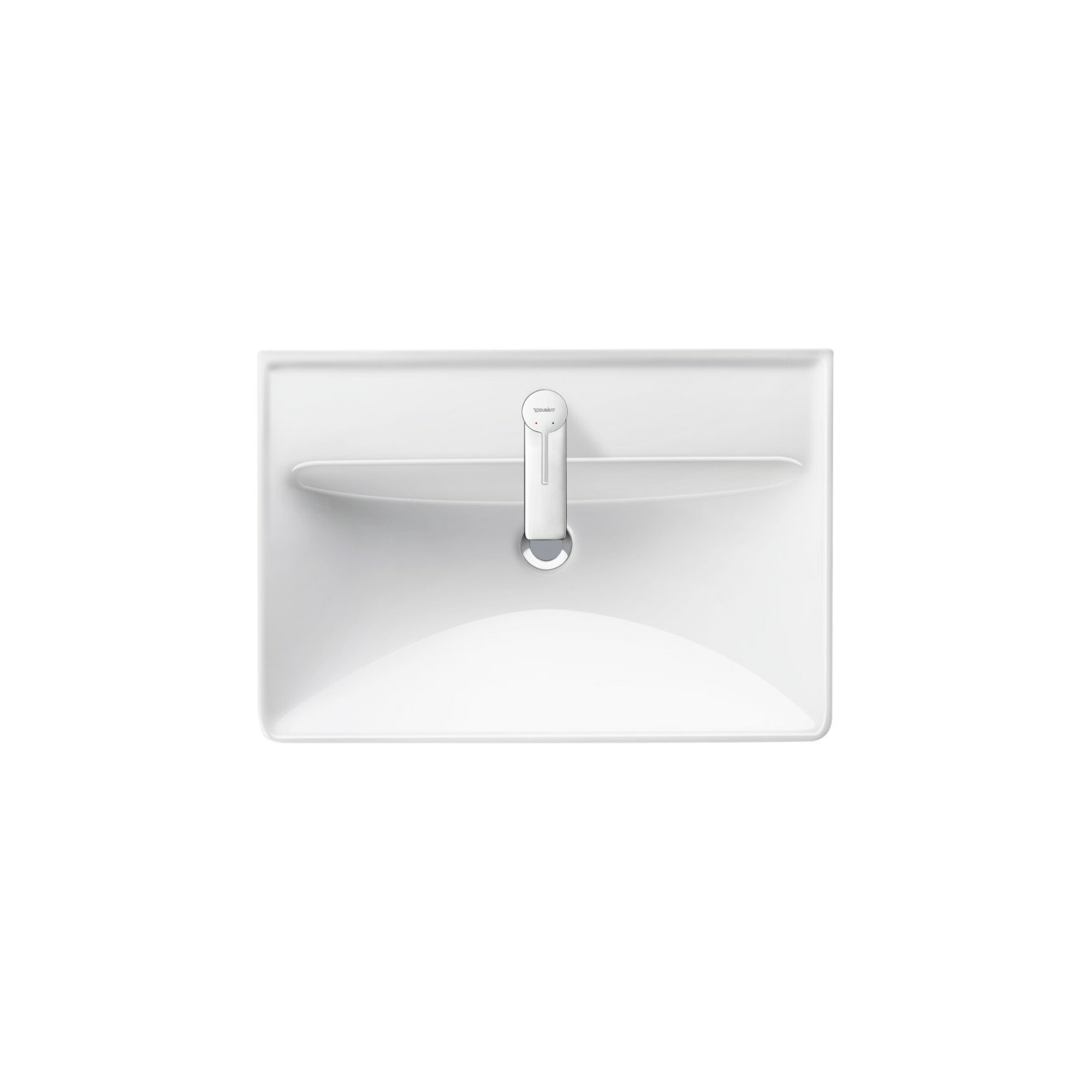 Duravit Waschtisch D-Neo 65x44cm, m Hahnl., we, ÜL, Hahnloch, we