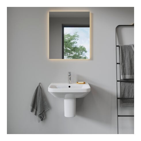 Duravit Waschtisch DuraStyle 55x44cm, we, m HL, ÜL, Hahnlochbank