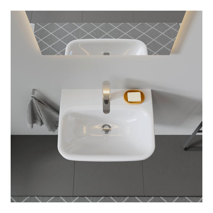 Duravit Waschtisch DuraStyle 55x44cm, we, m HL, ÜL, Hahnlochbank