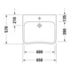 Duravit Waschtisch DuraStyle Vital Med 65x57 cm, sans trop-plein, avec HLB, BF, sans HL, blanc-5