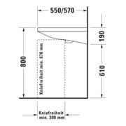 Duravit Waschtisch DuraStyle Vital Med 65x57cm, o Ü, m HLB, BF, o. HL, we-2