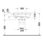 Duravit Waschtisch DuraStyle Vital Med 65x57cm, o Ü, m HLB, BF, o. HL, we-4