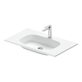 Duravit Waschtisch DuroCast Plus Sivida 82x48,5cm, mit Hahnloch, weiß seidenmatt
