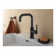 Duravit Waschtisch-Einhebelmischer Fresh u. -Flow Balcoon o. Zugstg. Ablaufgarnitur, schwarz matt