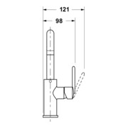 Duravit Waschtisch-Einhebelmischer Fresh u. -Flow Balcoon o. Zugstg. Ablaufgarnitur, schwarz matt-2