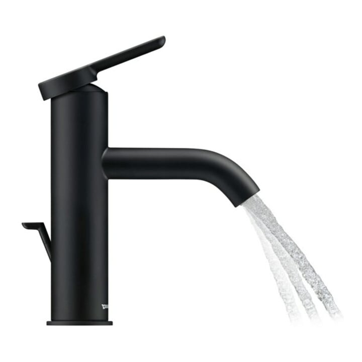 Duravit Waschtisch-Einhebelmischer M C.1 Ausl. 113mm, m Zugst.-Ablaufgarn., sw ma