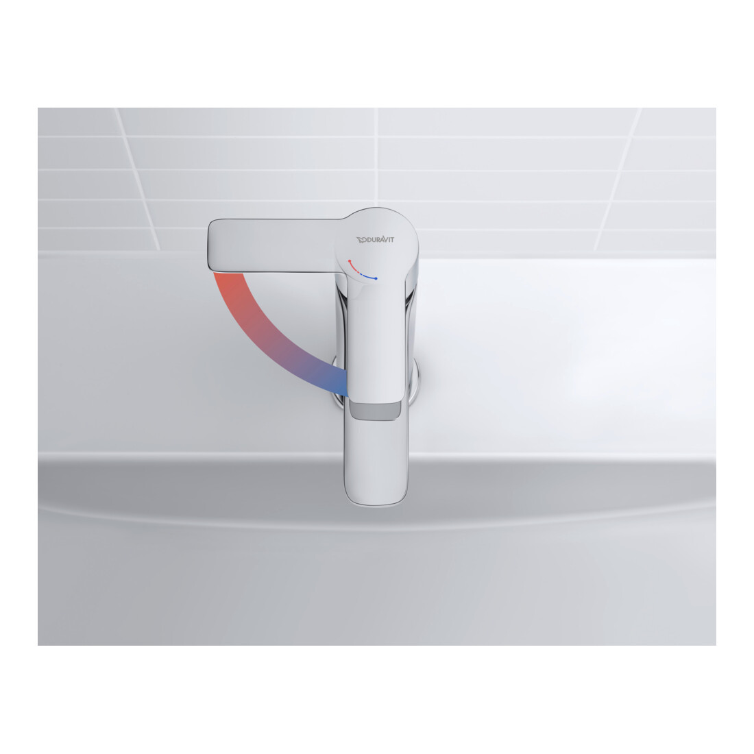 Duravit Waschtisch-Einhebelmischer M Fresh + -Flow D-Code m ZugstAblGar, c, A 107mm, Keramikmisch.