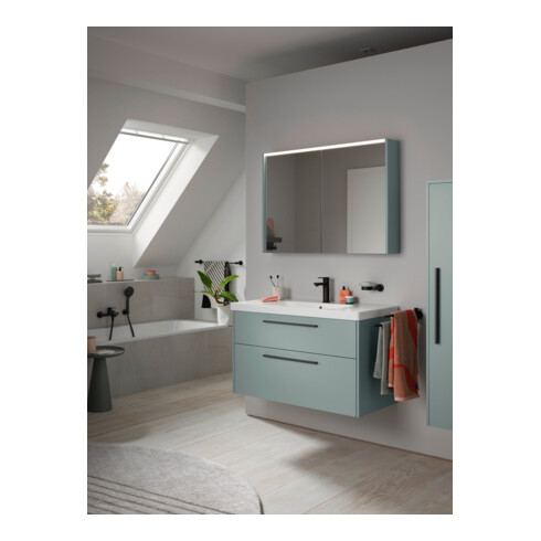 Duravit Waschtisch-Einhebelmischer M Fresh + -Flow D-Code m ZugstAblGar, s m, A 107mm, Keramik