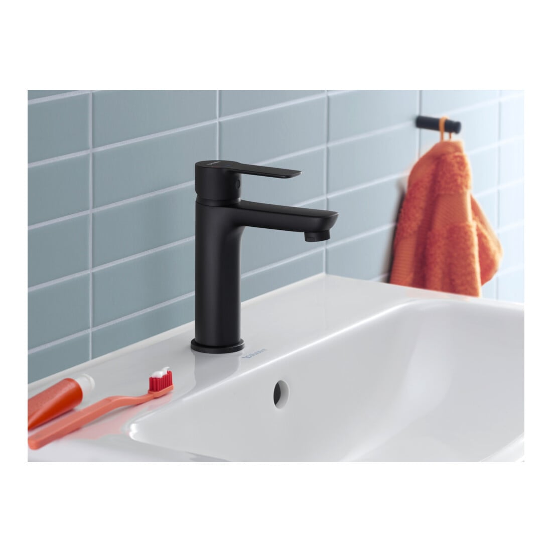 Duravit Waschtisch-Einhebelmischer M Fresh + -Flow D-Code o ZugstAblGar, s m, A 107mm, Keramik