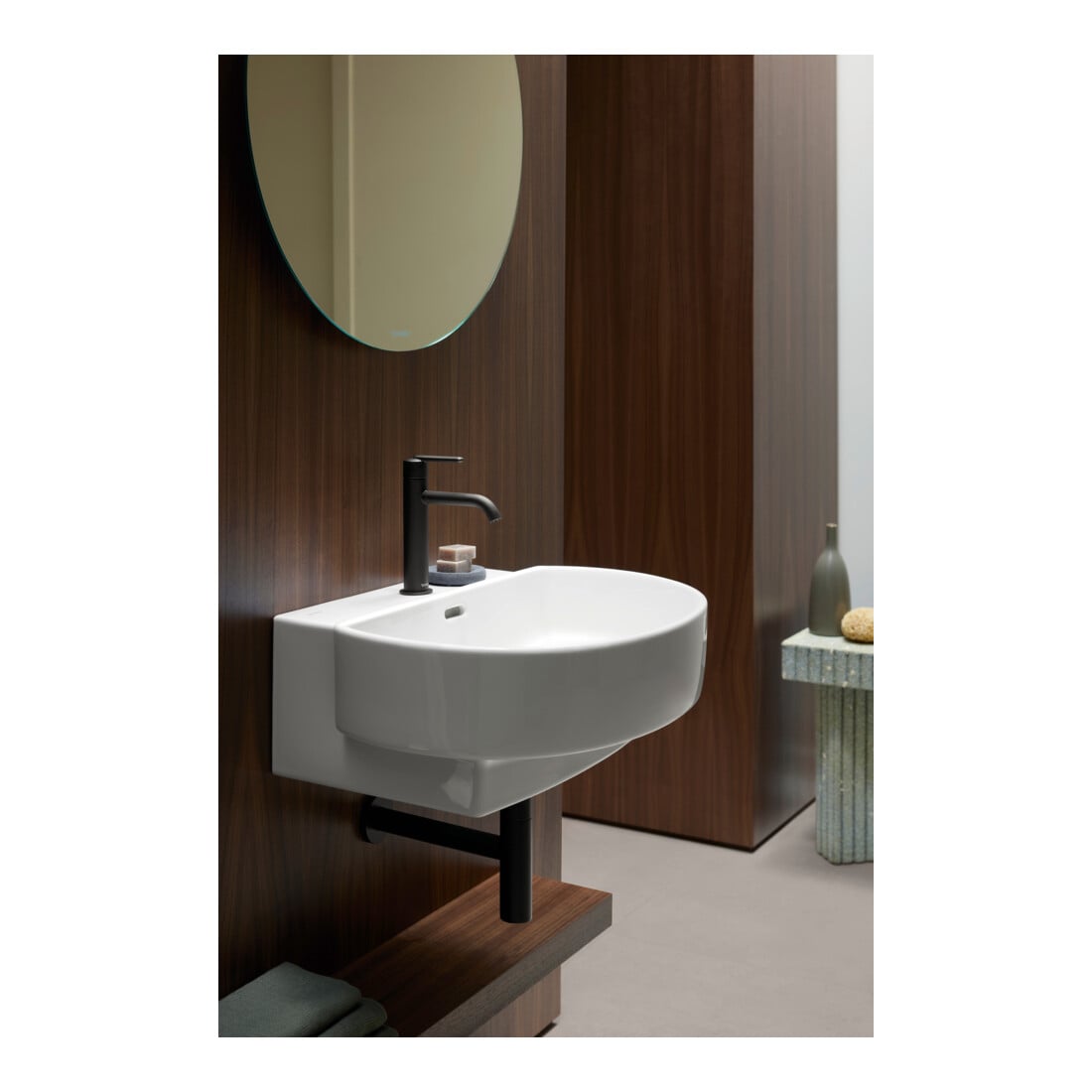 Duravit Waschtisch-Einhebelmischer M Fresh u. -Flow Balcoon Ausl. 138mm, o. Zugst.Abl.Gar., sw matt