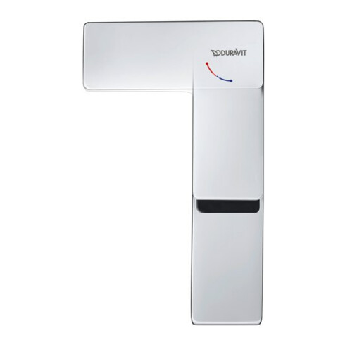 Duravit Waschtisch-Einhebelmischer M FreshStart Manhattan Ausl. 129mm, o. Zugst.Abl.Gar., chrom