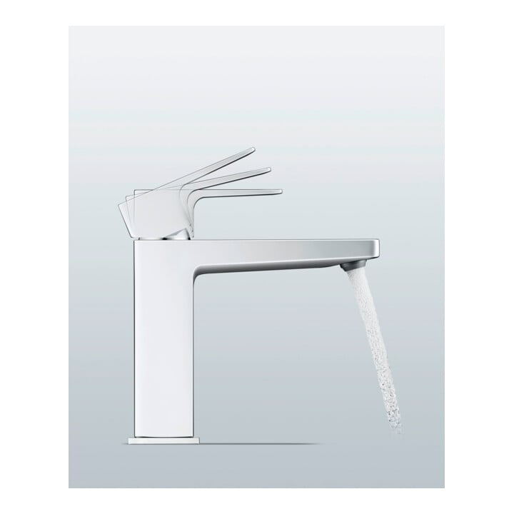 Duravit Waschtisch-Einhebelmischer M FreshStart Manhattan Ausl. 129mm, o. Zugst.Abl.Gar., chrom