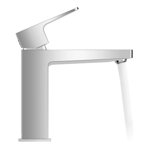 Duravit Waschtisch-Einhebelmischer M FreshStart Manhattan Ausl. 129mm, o. Zugst.Abl.Gar., chrom
